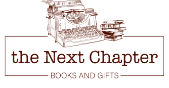 The Next Chapter logo in elegant serif font, symbolizing books and storytelling. Image provided by The Next Chapter.