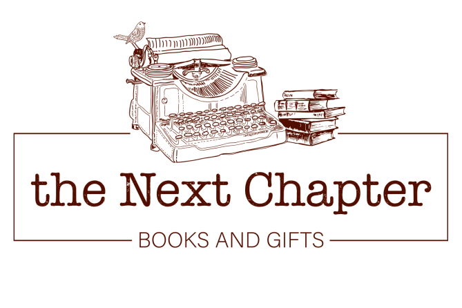 The Next Chapter logo in elegant serif font, symbolizing books and storytelling. Image provided by The Next Chapter.