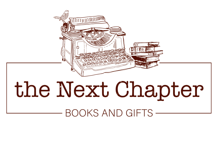 The Next Chapter logo in elegant serif font, symbolizing books and storytelling. Image provided by The Next Chapter.