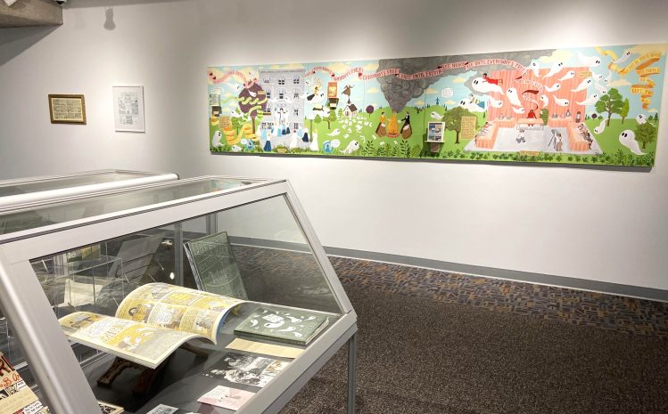 Criss Library Landscape. Caitlin Cass Exhibition. The Suffrage Song. Image provided by Cass.