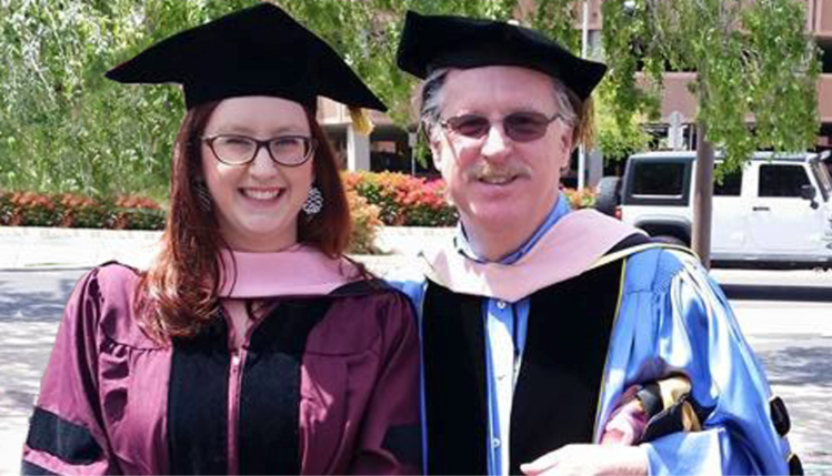 Emily McIvor and her clarinet professor at Arizona State, Dr. Robert Spring