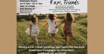 Promotional poster for “Before the Boards,” a Shelterbelt Theatre program showcasing new play readings. Image provided by Chalene Donaghy.