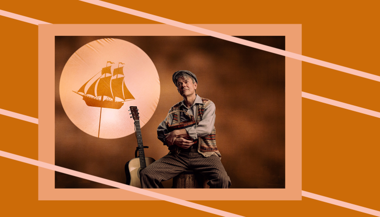 Poster for The Old Man and The Old Moon featuring an actor posing in character against a stylized, moonlit backdrop.