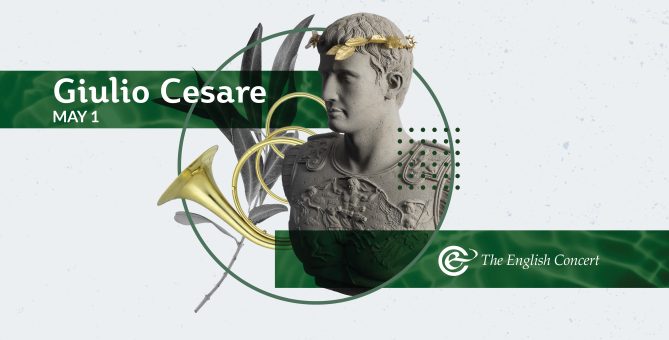 A dramatic scene from Giulio Cesare, showcasing the powerful characters and grandeur of the opera.