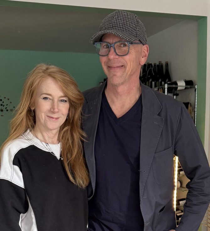 Jeff Koterba and Ann Brugenhemke smile together