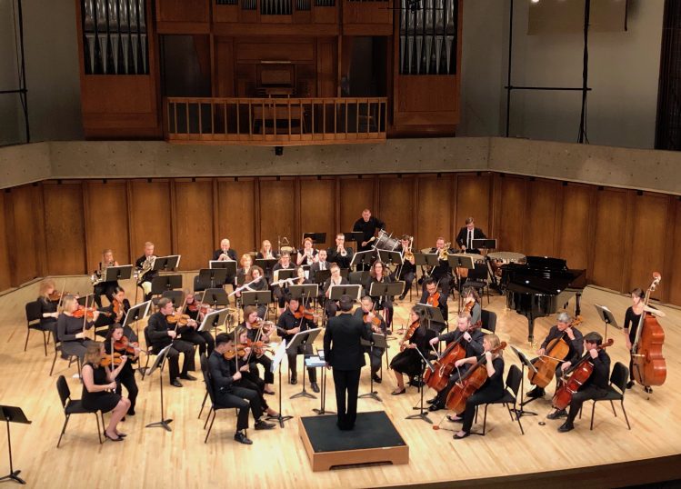 Nebraska Medical Orchestra on stage