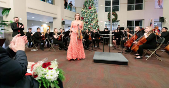 Nebraska Medical Orchestra performing at the University of Nebraska Medical Center.