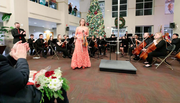 Nebraska Medical Orchestra performing at the University of Nebraska Medical Center.