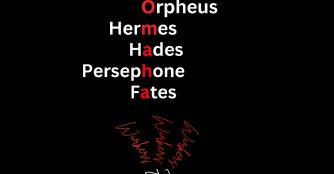 Poster for a high school production of Hadestown, featuring dramatic imagery of the Underworld and young performers from the Omaha Public Schools Summer Theater Academy.