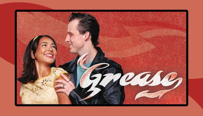 Photo of Danny and Sandy from the Omaha Community Playhouse's Production of Grease