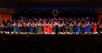 Photo of the Omaha Symphony Christmas Celebration performers on stage from December of 2024.