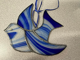 stained glass dove
