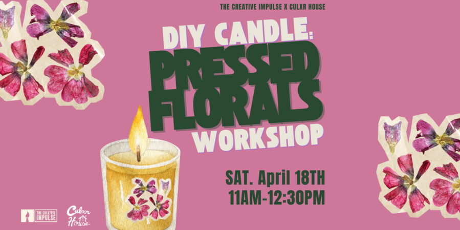 DIY Candle Pressed Florals