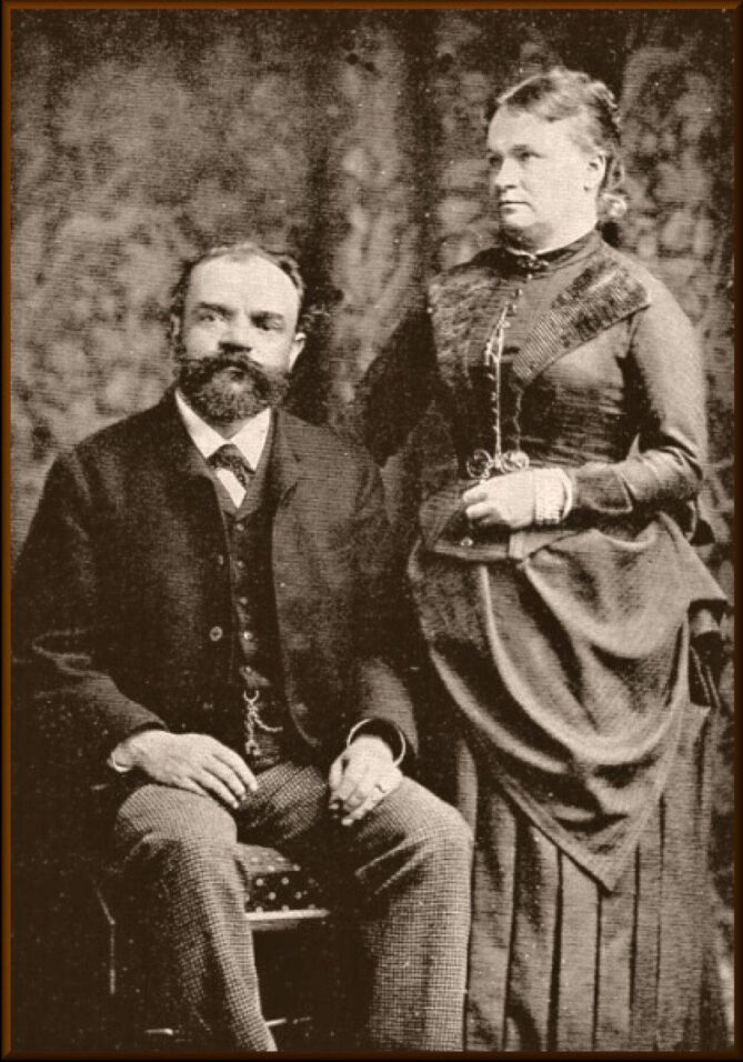 Czech composer, Antonín Dvořák, with his wife, Anna.