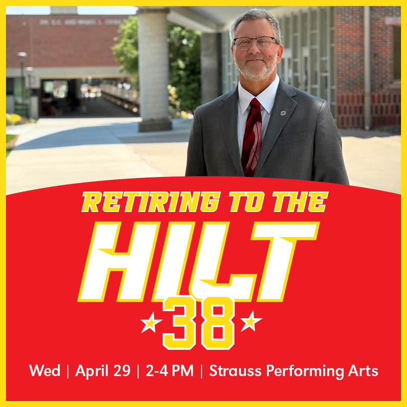 Picture of the retiring official Michael Hilt, dean of the College of Communication, Fine Arts and Media (CFAM).