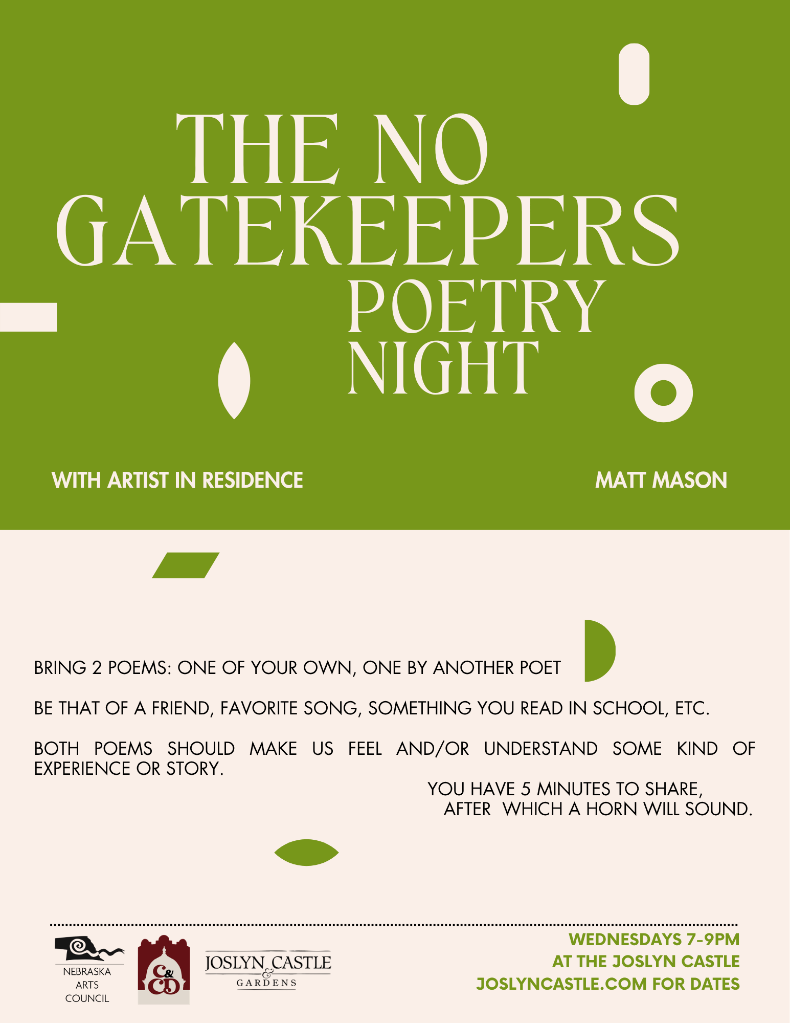 The No Gatekeepers Poetry Night Promotional Poster