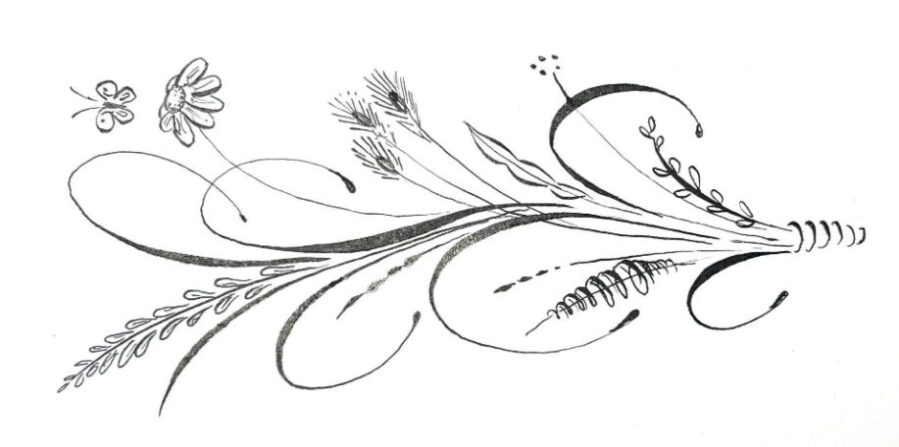 beautiful calligraphy done in shape of flowers