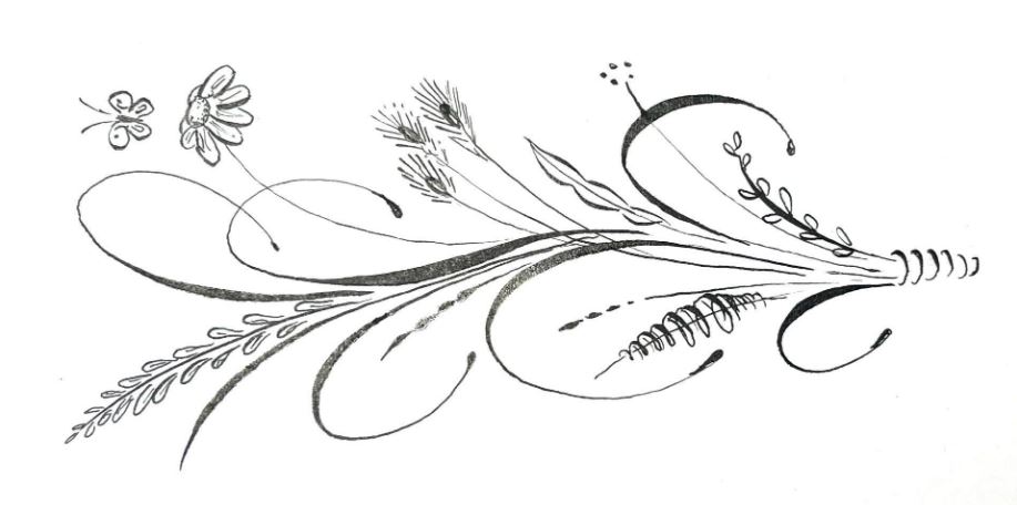 beautiful calligraphy done in shape of flowers