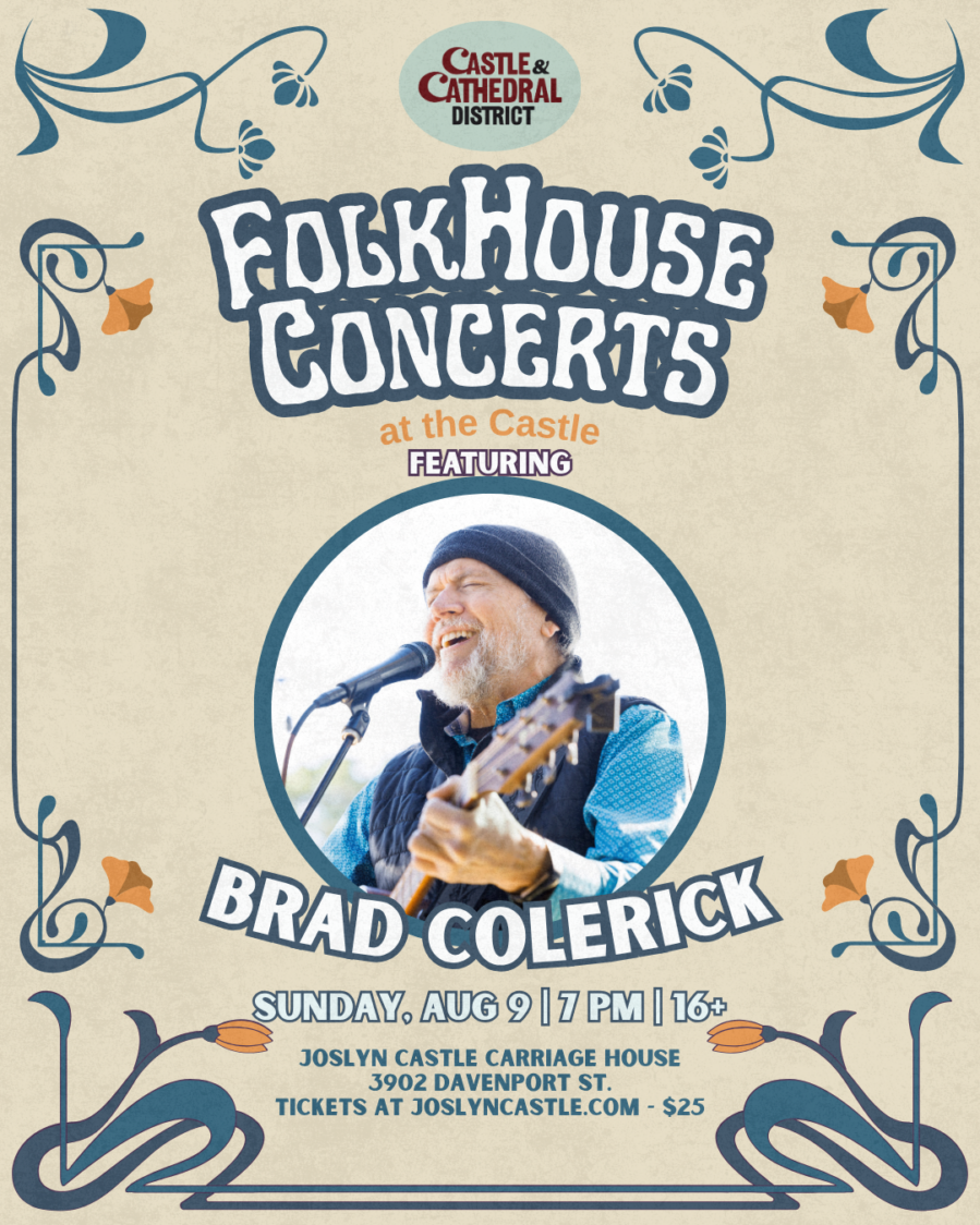 Picture of performing artist Brad Colerick on the artwork