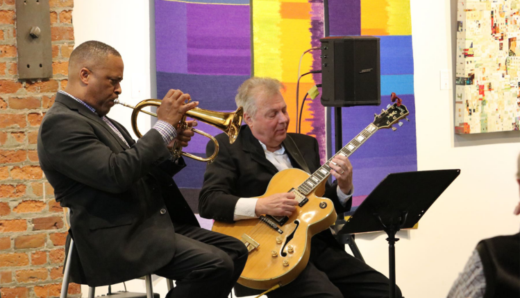 Promotional photo for Gallery 1516’s Bagels and Sometimes Bach series featuring guitarist Ron Cooley and trumpeter Daryl White, who open the fall series Sept. 13.