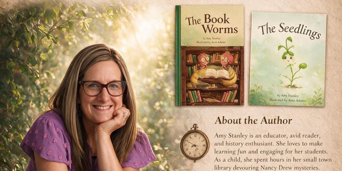 Local author Amy Stanley poses for a promotional photo for her meet and greet at The Book Nook Papillion on Sunday, Sept. 27.